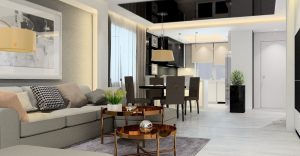 projekt wnętrza apartamentu na woli