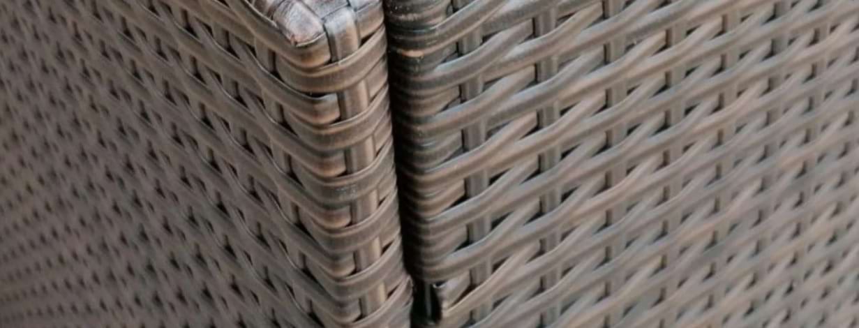 zestaw mebli ogrodowych brązowych z polirattanu stół + 12 krzeseł